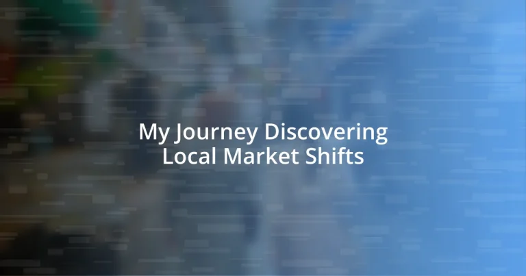 My Journey Discovering Local Market Shifts