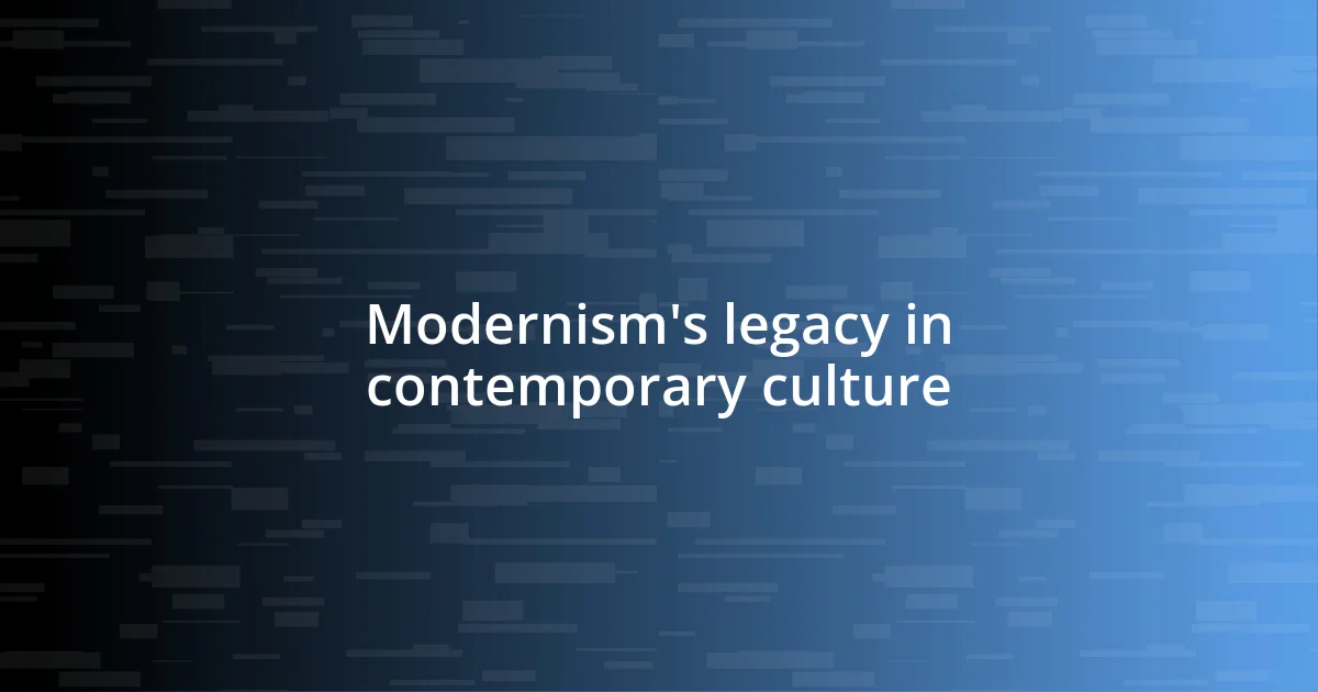 Modernism